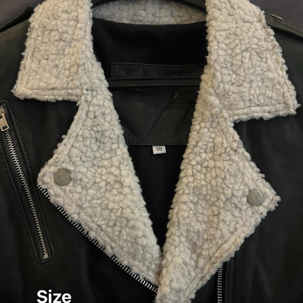Brown Leather/Fur Coat - Real Leather from Ecuador - Artisan
